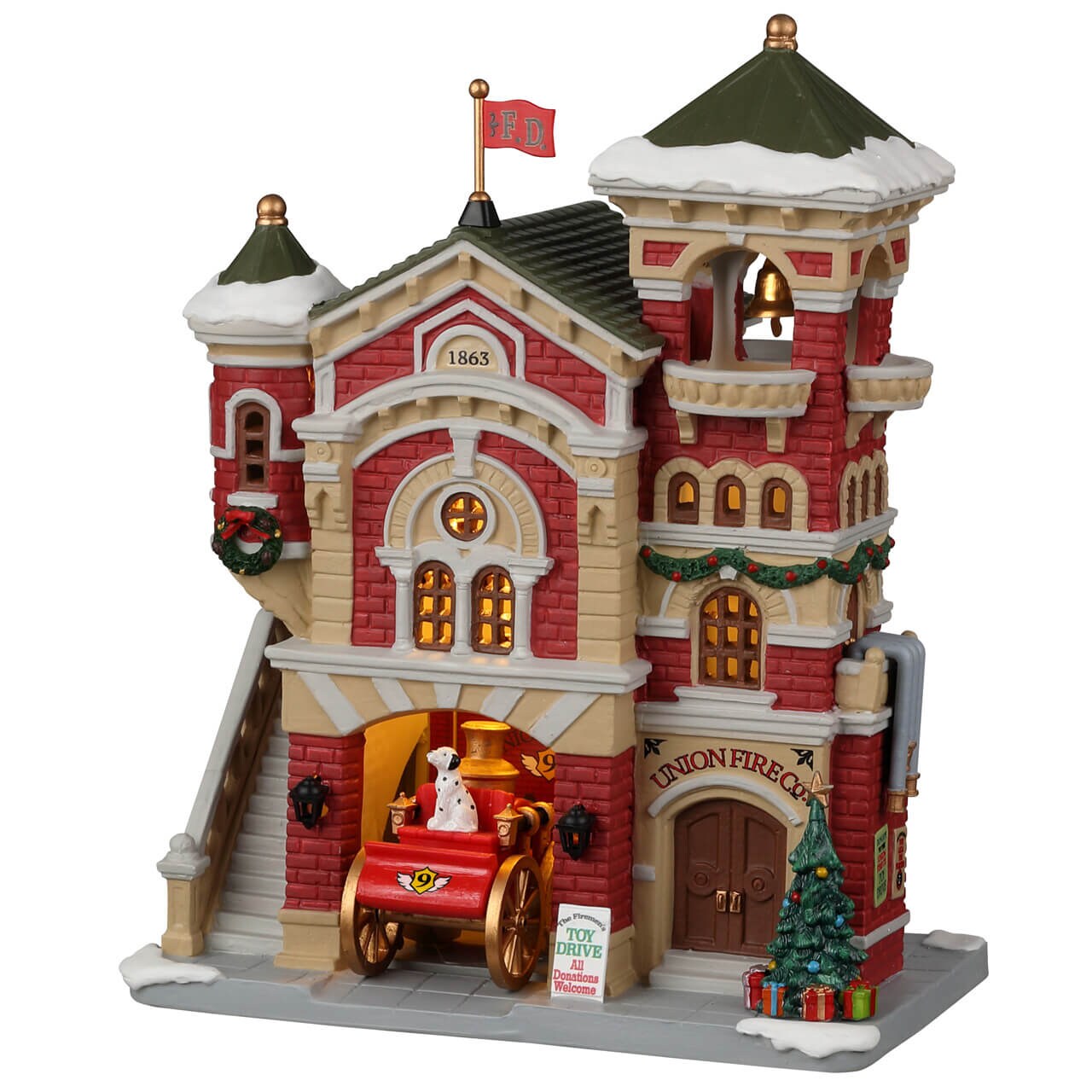 Lemax© Christmas Caddington Village™: Union Fire Co Firehouse Building